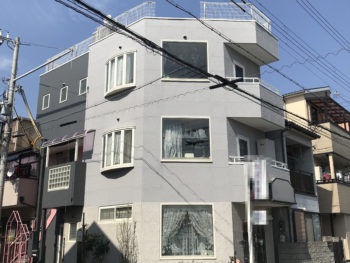 神戸市長田区　美容院の外壁塗装事例