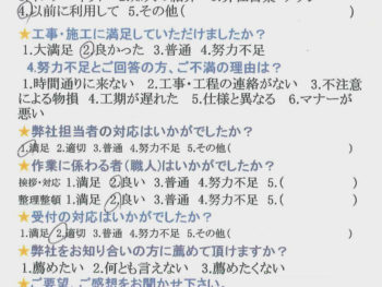 内部・外部改修工事、担当者の対応も満足