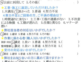 キッチン取替工事、きれいに出来て良かったです。